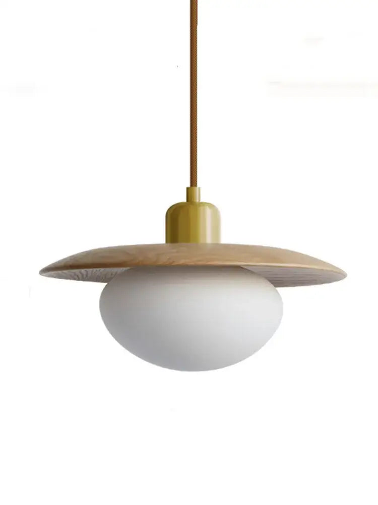 Minimalist wood and brass pendant lights dining room cream wind