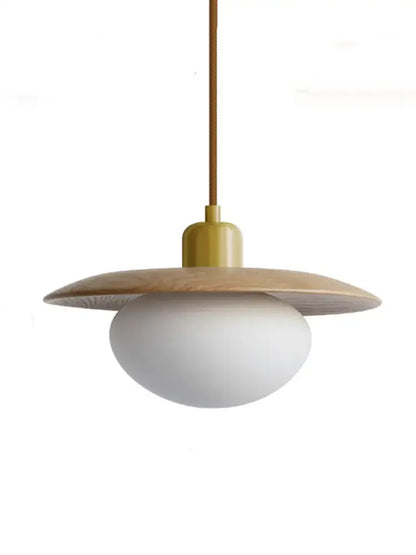 Minimalist wood and brass pendant lights dining room cream wind