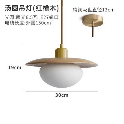 Minimalist wood and brass pendant lights dining room cream wind