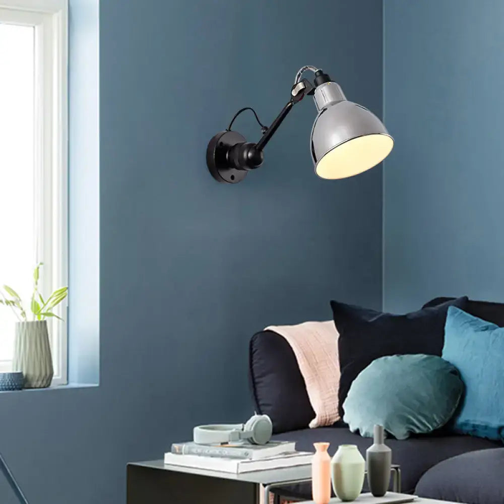 Minimalist yellow & black wall mounted lamp for living room