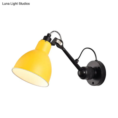 Minimalist yellow & black wall mounted lamp for living room