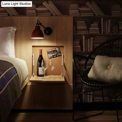 Minimalist yellow & black wall mounted lamp for living room