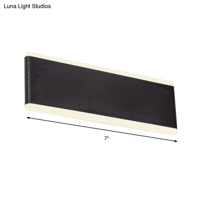 DecorBites™ Minimalistic Black Rectangle LED Aluminum Wall Light Fixture for Dining Room - Sizes: 4.5"/7" Dia