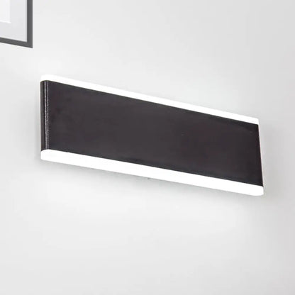 DecorBites™ Minimalistic Black Rectangle LED Aluminum Wall Light Fixture for Dining Room - Sizes: 4.5"/7" Dia