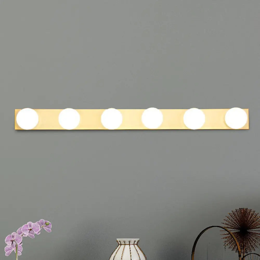 DecorBites™ Minimalistic Black/White Finish Vanity Lighting Fixture – Open Bulb, 4/5 Heads Metal Wall Light for Bathroom