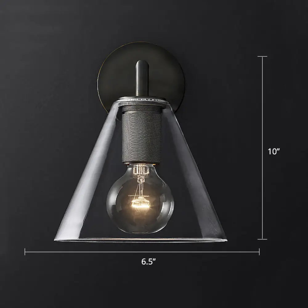 DecorBites™ Minimalistic Brass Wall Sconce with Clear Glass for Bedside Lighting