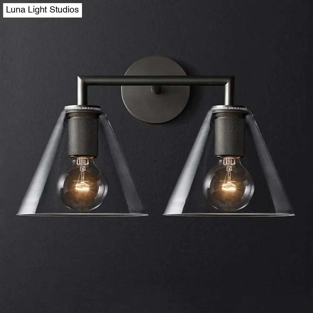 DecorBites™ Minimalistic Brass Wall Sconce with Clear Glass for Bedside Lighting