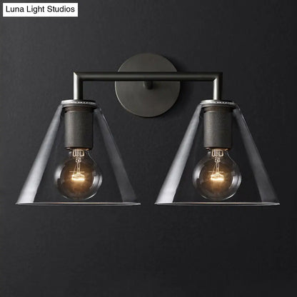 DecorBites™ Minimalistic Brass Wall Sconce with Clear Glass for Bedside Lighting