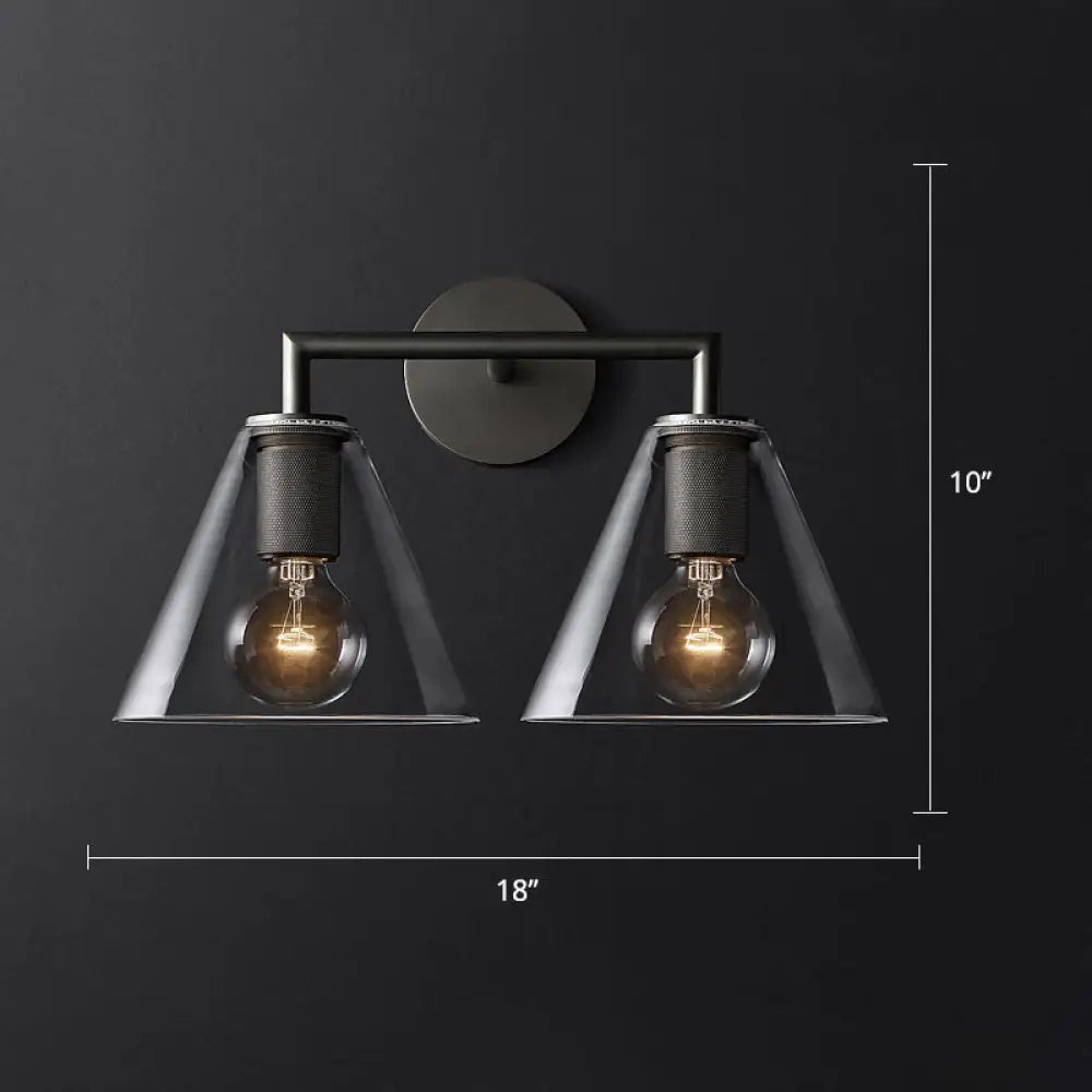 DecorBites™ Minimalistic Brass Wall Sconce with Clear Glass for Bedside Lighting