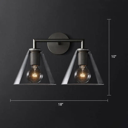 DecorBites™ Minimalistic Brass Wall Sconce with Clear Glass for Bedside Lighting