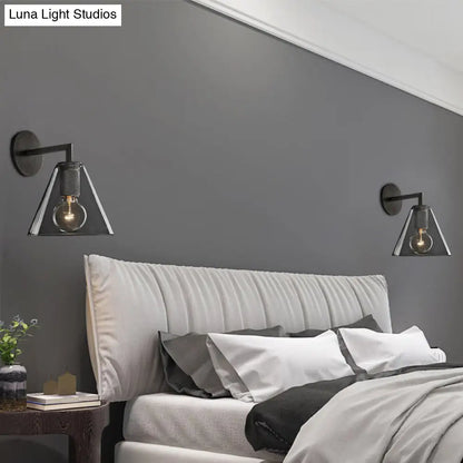 DecorBites™ Minimalistic Brass Wall Sconce with Clear Glass for Bedside Lighting
