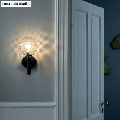 DecorBites™ Minimalistic Glass Wall Sconce - Ball Shade Corridor Light (1-Head)
