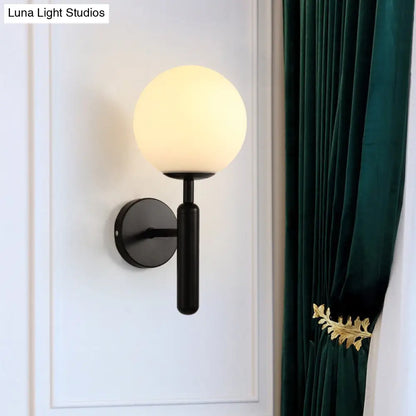 DecorBites™ Minimalistic Glass Wall Sconce - Ball Shade Corridor Light (1-Head)
