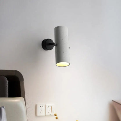 DecorBites™ Minimalistic Grey LED Wall Spotlight with Cylindrical Shade
