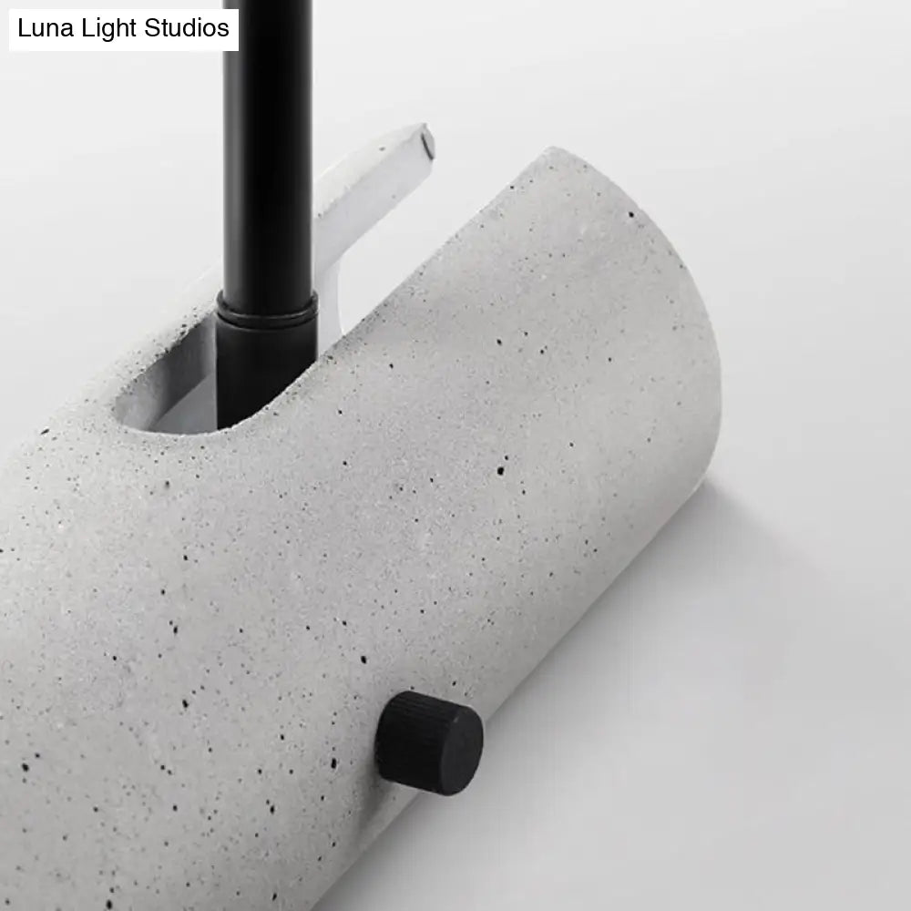 DecorBites™ Minimalistic Grey LED Wall Spotlight with Cylindrical Shade