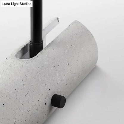 DecorBites™ Minimalistic Grey LED Wall Spotlight with Cylindrical Shade