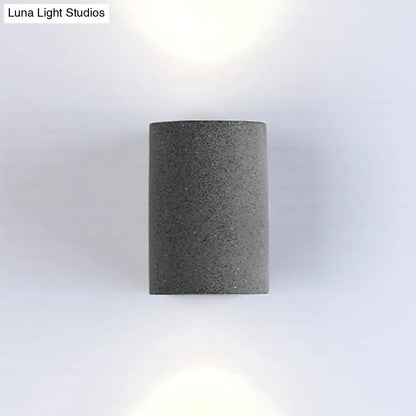 DecorBites™ Minimalistic LED Wall Light: Half Cylinder Living Room Sconce with Cement Fixture