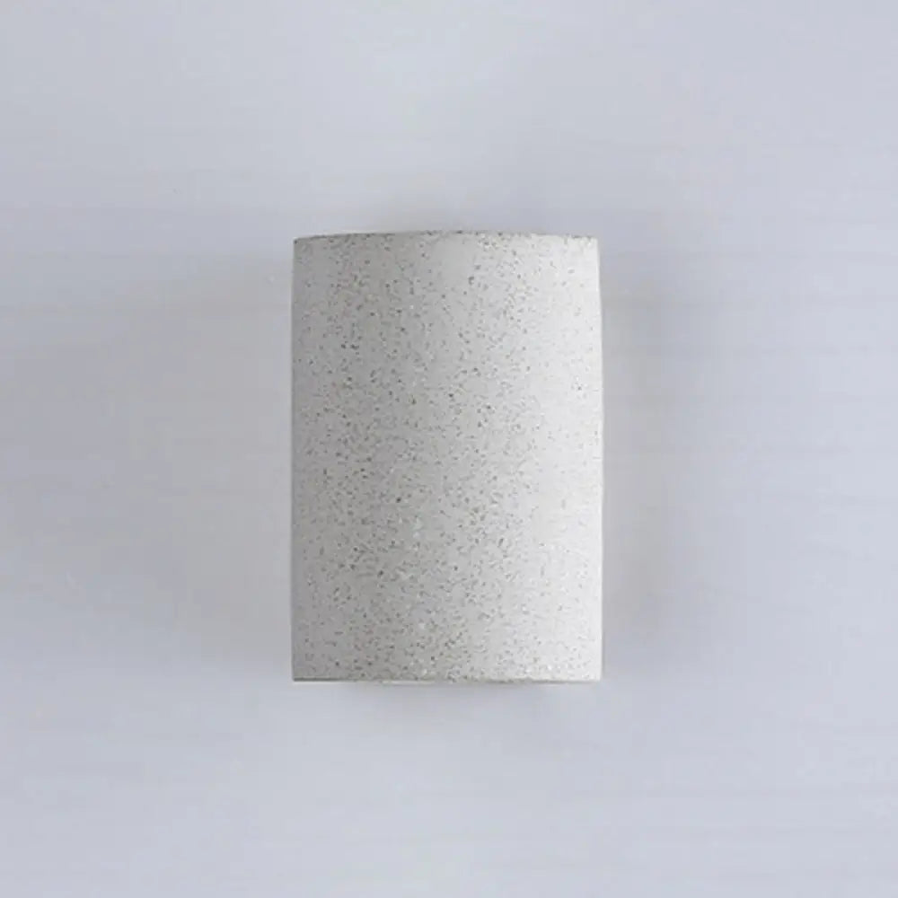 DecorBites™ Minimalistic LED Wall Light: Half Cylinder Living Room Sconce with Cement Fixture