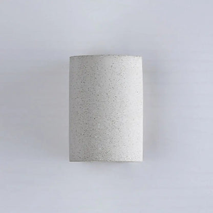 DecorBites™ Minimalistic LED Wall Light: Half Cylinder Living Room Sconce with Cement Fixture