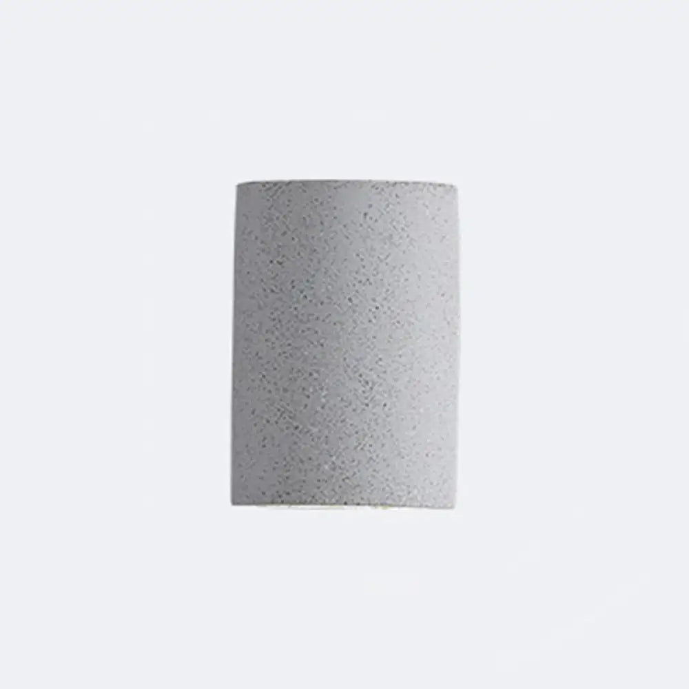 DecorBites™ Minimalistic LED Wall Light: Half Cylinder Living Room Sconce with Cement Fixture