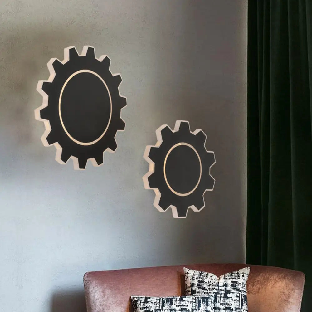 DecorBites™ Minimalistic LED Wall Sconce: Acrylic Black/White Finish, Warm/White Light