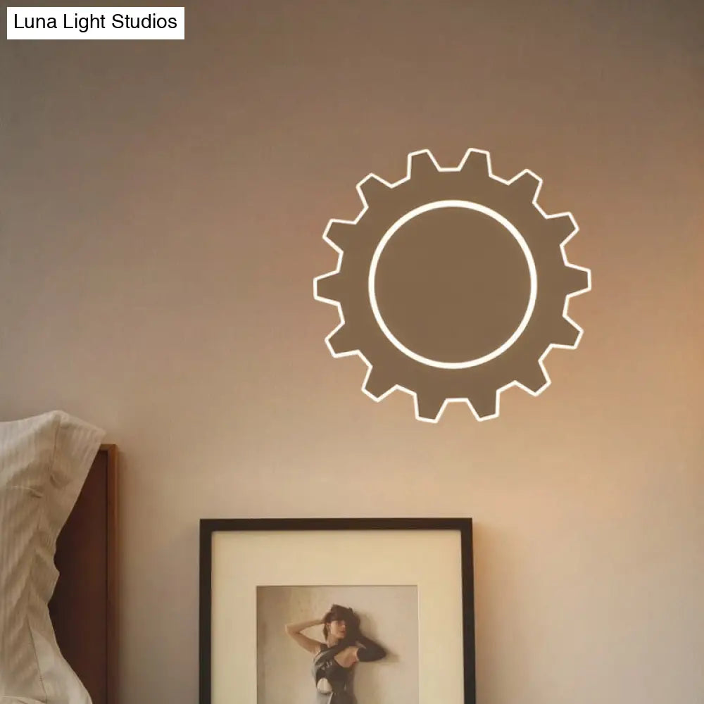 DecorBites™ Minimalistic LED Wall Sconce: Acrylic Black/White Finish, Warm/White Light