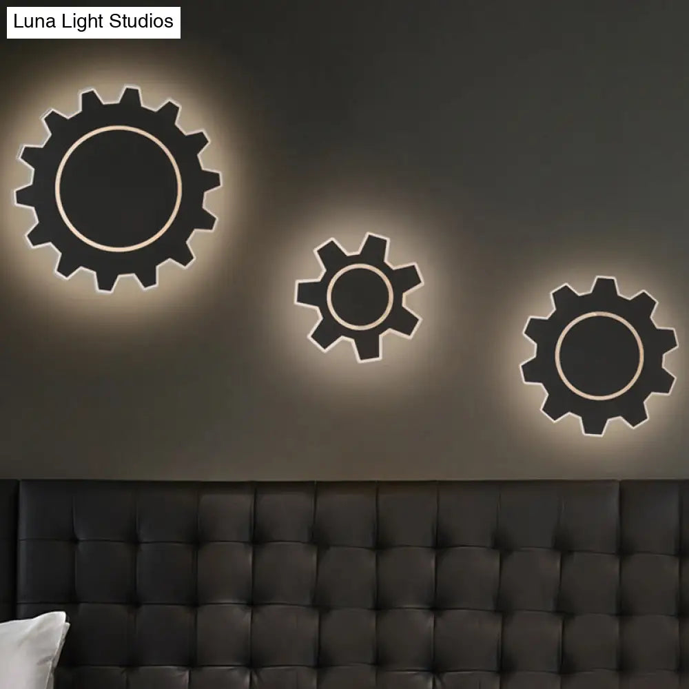 DecorBites™ Minimalistic LED Wall Sconce: Acrylic Black/White Finish, Warm/White Light
