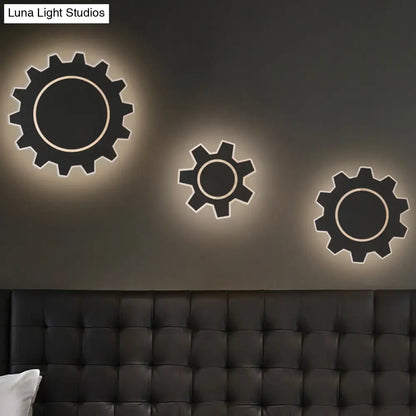 DecorBites™ Minimalistic LED Wall Sconce: Acrylic Black/White Finish, Warm/White Light