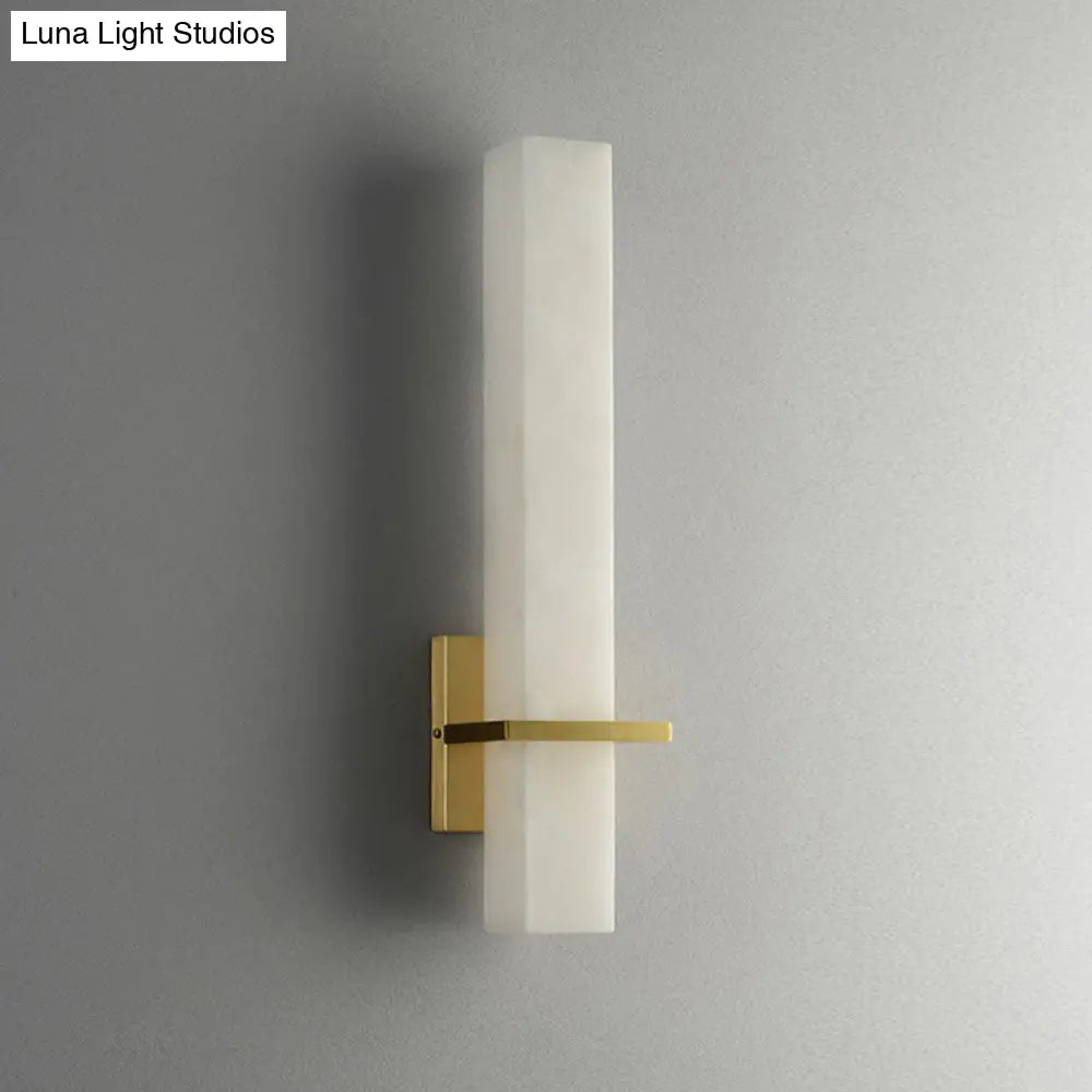 DecorBites™ Minimalistic Marble Wall Sconce - White LED Light for Aisle, Wall Mounted