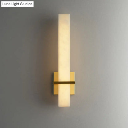 DecorBites™ Minimalistic Marble Wall Sconce - White LED Light for Aisle, Wall Mounted
