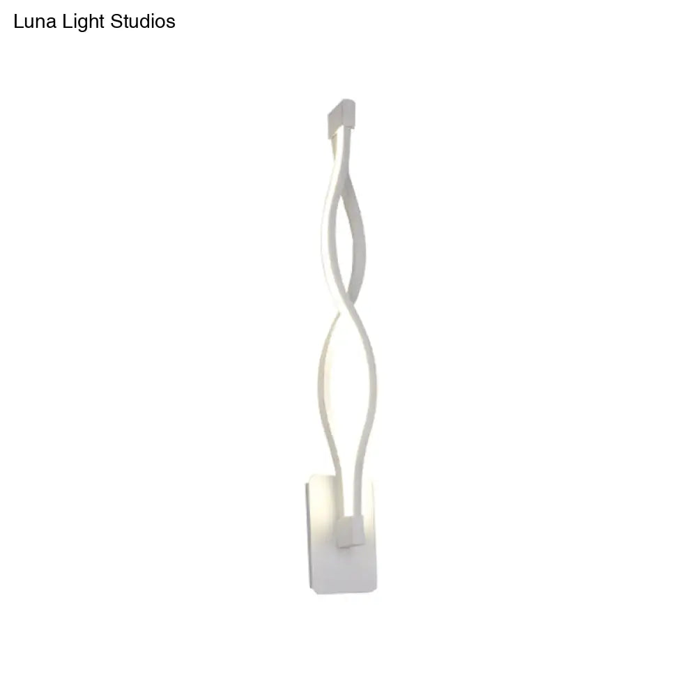 DecorBites™ Minimalistic Metal LED Stairway Sconce in Warm/White Light - Black/White