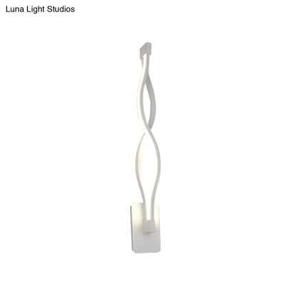 DecorBites™ Minimalistic Metal LED Stairway Sconce in Warm/White Light - Black/White