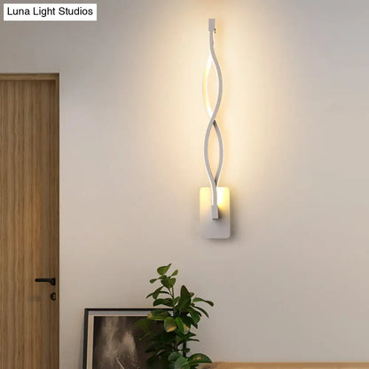 DecorBites™ Minimalistic Metal LED Stairway Sconce in Warm/White Light - Black/White
