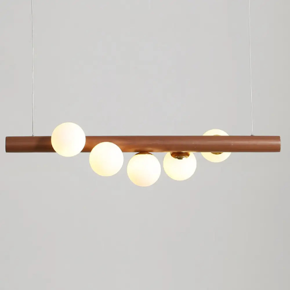 DecorBites™ Minimalistic Milk Glass Suspension Light: Elegant Jewelry Pendant for Dining Room