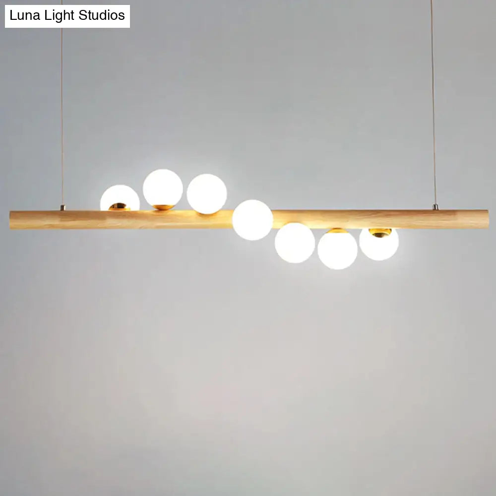 DecorBites™ Minimalistic Milk Glass Suspension Light: Elegant Jewelry Pendant for Dining Room