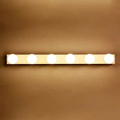 Minimalistic white 4 light vanity lighting fixture – bathroom open bulb