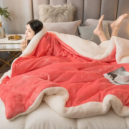 Mint & cream flannel duvet cover bedroom fleece blanket