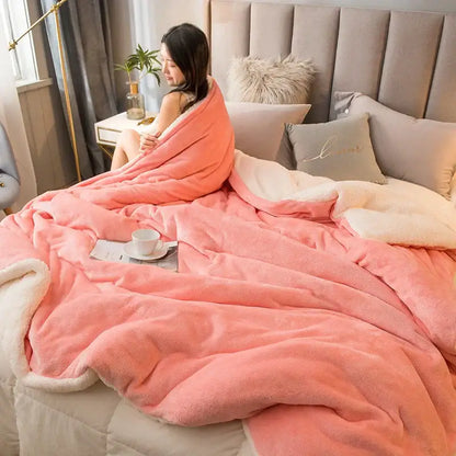Mint & cream flannel duvet cover bedroom fleece blanket
