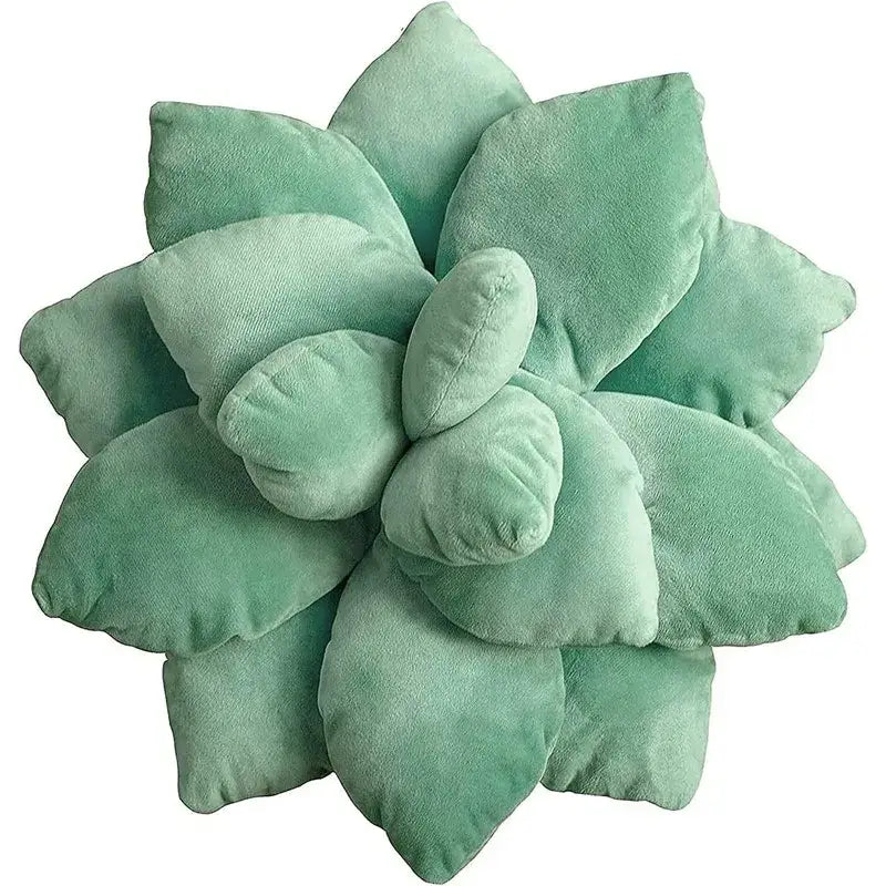 Mint green 3d succulent cactus pillow living room plush cushion