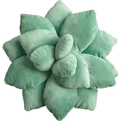 Mint green 3d succulent cactus pillow living room plush cushion