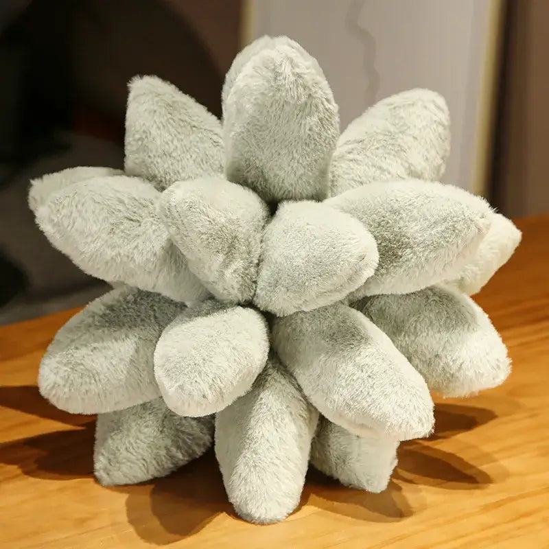 Mint green 3d succulent cactus pillow living room plush cushion