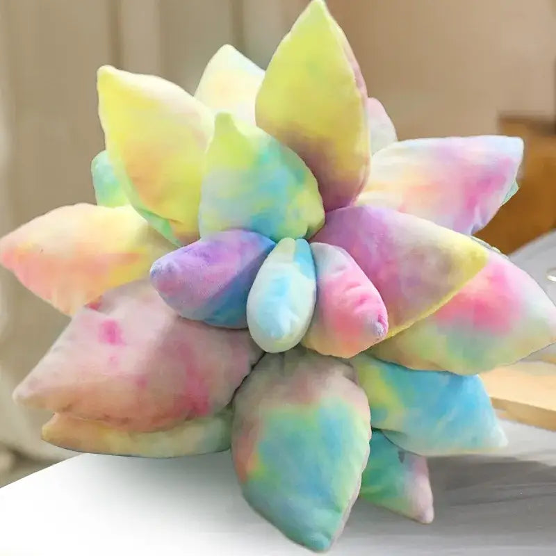 Mint green 3d succulent cactus pillow living room plush cushion