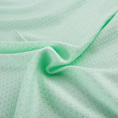 Mint green bamboo fiber cooling summer blanket bedroom diamond quilt