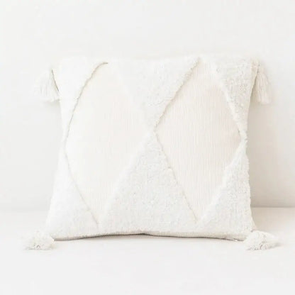 Mint green diamond tassel cushion cover living room corduroy pillow