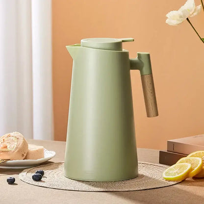 Mint green double glazed thermos kettle kitchen pitcher with display