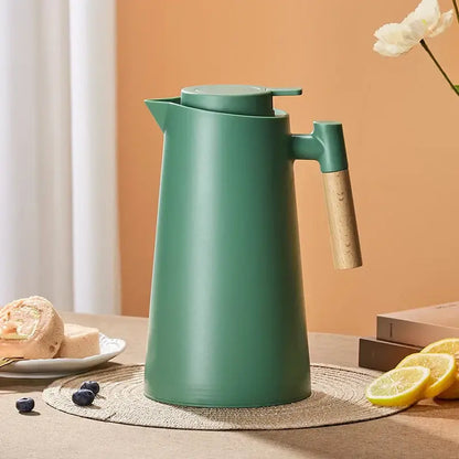 Mint green double glazed thermos kettle kitchen pitcher with display