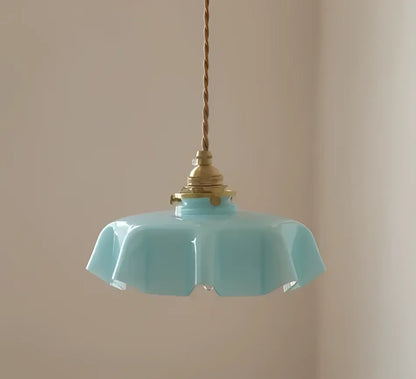 Mint green fluted glass led wall lamp sconce bedroom light
