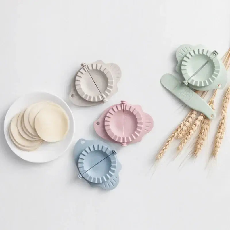Mint green leaf silicone dumplings maker tool kitchen accessory