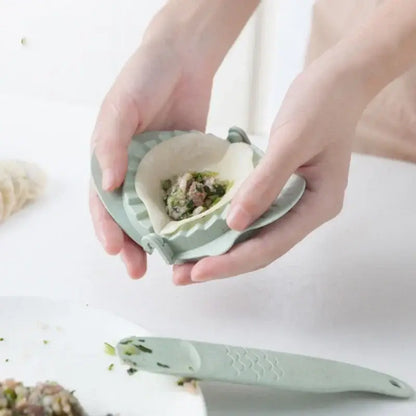 Mint green leaf silicone dumplings maker tool kitchen accessory