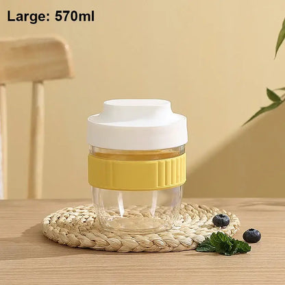 Mint green & yellow breakfast cup kitchen food container